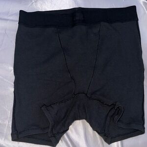 Skims Cotton Rib Boxer Soot Size Small
